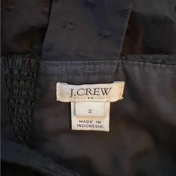 J Crew  Women’s Black Flounce Hem Ruffle With Straps Dress Size 2 - Picture 7 of 9